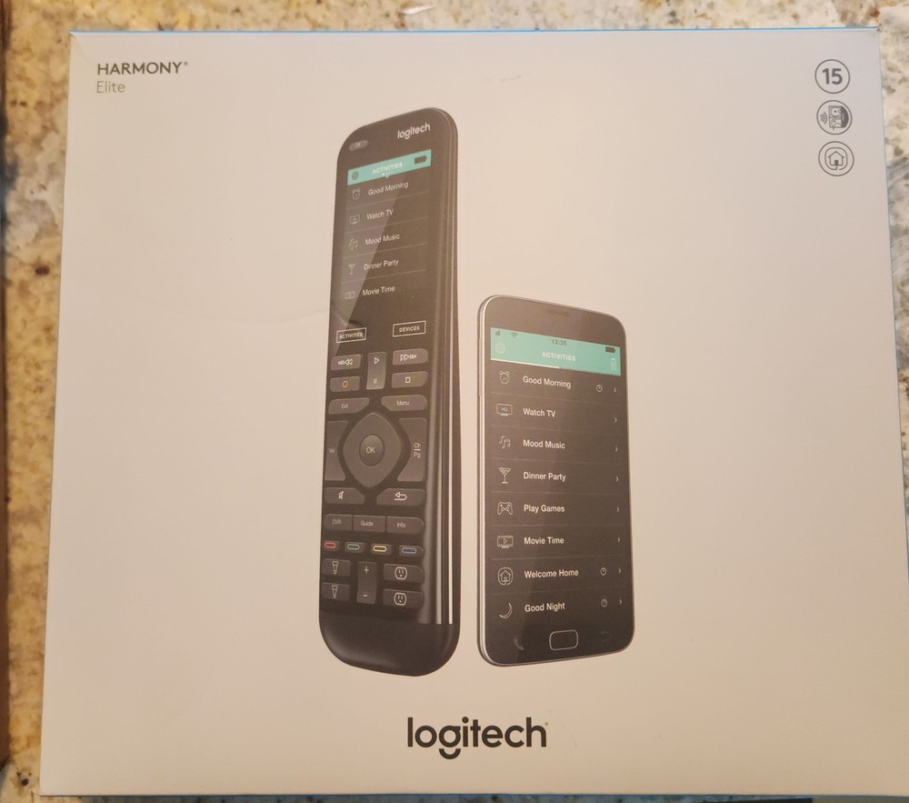 Logitech Harmony Elite w/Companion Remote, Hub, 2 IR Blasters & Power