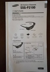 Lot Of 2 Samsung 3D Glasses Tested/batteries. SSG-P2100 With Instructions