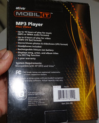 New Ativa Mobil It MP3 Player + video FM radio compatible XP & Vista 2 GB