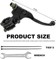 Motorcycle Clutch Lever, 7/8″ 22mm Left Handlebar Folding Color: Black+Wrench