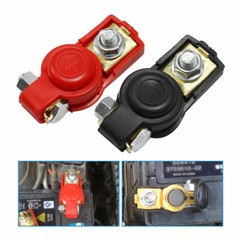 2 Car Battery Terminal Connector Post Positive Negative Heavy Duty Universal