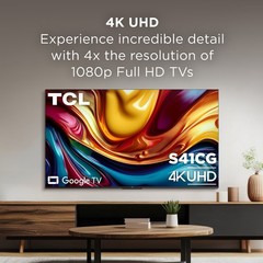 TCL 55S41CG 55″ 4K UHD Smart Google TV Dolby Vision HDR Dolby Atmos