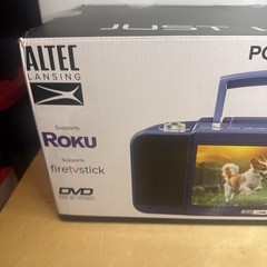 Altec Lansing Portable 10” Screen Media Boombox Roku CD/DVD Gaming Bluetooth BLU