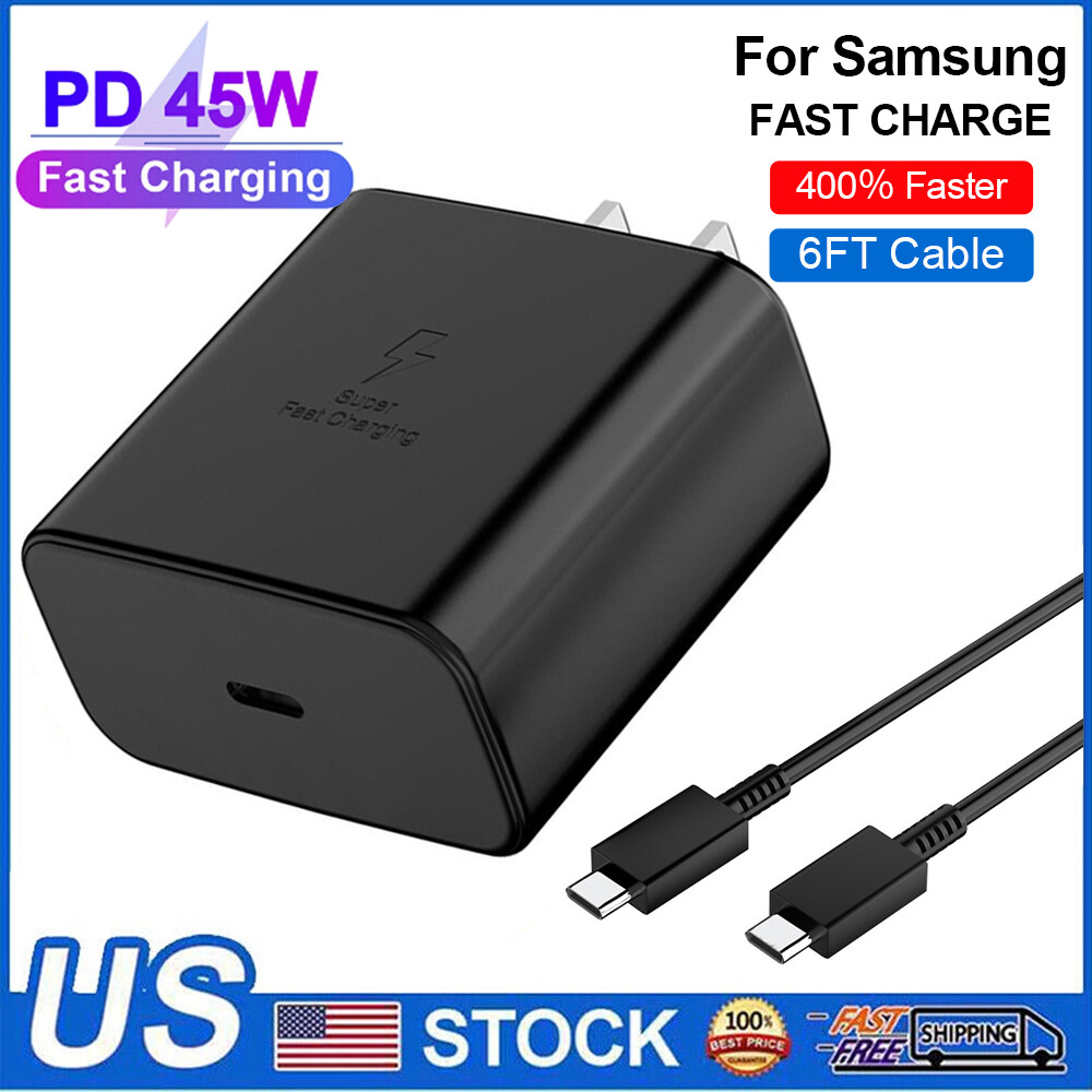 PD Power Fast Charger Wall Adapter Phone Data Cable For Samsung Galaxy S23 S22+
