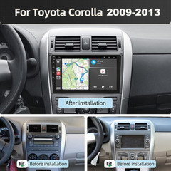 4+64GB Android 15 For Toyota Corolla 2009-2013 Car Stereo Radio CarPlay +Camera