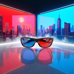 1Pcs Black Adult Frame Red Blue 3D Glasses for Dimensional Anaglyph…
