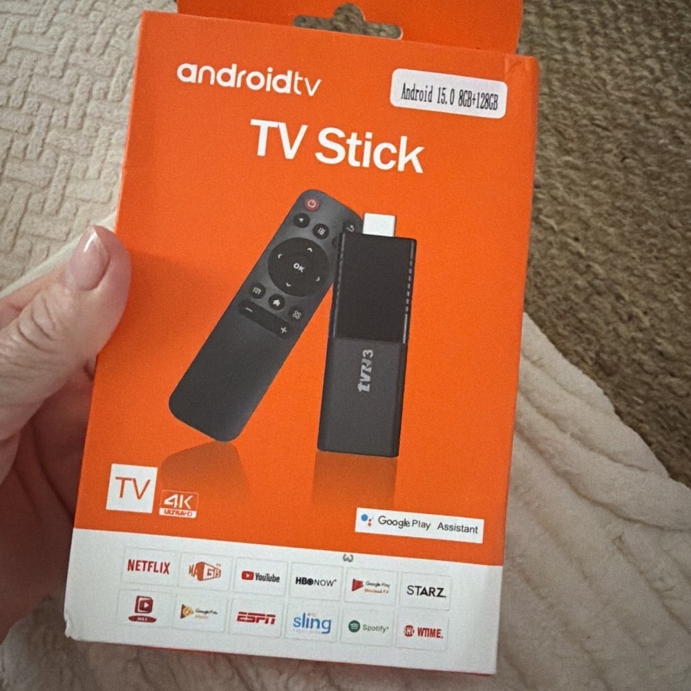 Android TV Stick 4K Ultra HD Streaming Media Player Android 14.0 8GB+128GB Black
