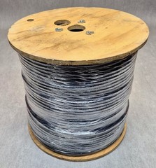 Amphenol RG6 Coaxial Cable 1000ft Trishield 18AWG Black 006277V14BK031SFTDR1