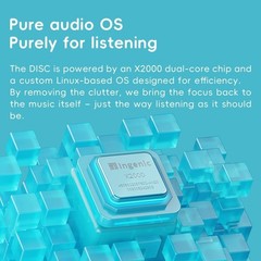 FIIO DISC Portable Music Player,Dual DAC 3.5/4.4mm BT5.4 LDAC Touchscreen (Pink)