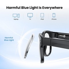 AI Smart Sunglasses Bluetooth Open-Ear Polarized Sport Men 4K HD Anti-blue Light