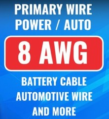 25FT Translucent Speaker Cable/Primary Power/Auto Enhanced Wire 8AWG CCA Blue