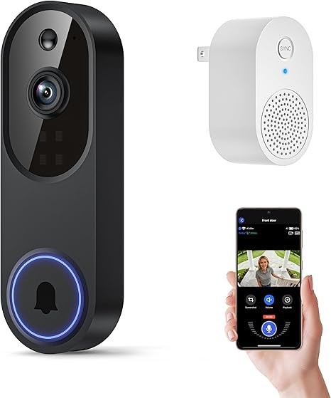 WiFi Ring Doorbell 1080P HD Security Camera Wireless Door Bell Camera With Chime