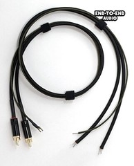 Unterminated Turntable Cable Set- RCA Mogami Cable Spade Ground Wire