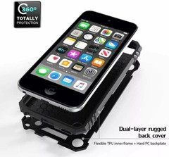 Heavy Duty Dual Layer Case 360° Rotating Ring Kickstand for iPod Touch 7 6 5th
