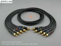 A11(5CH) (0.5m 1.5ft)— Color-Coded 5CH Canare L-4E6S RCA Audio/Video Cables