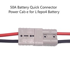 8AWG Cable Battery Quick Connector Lifepo4 50A Plug Power Forklift 1.64FT