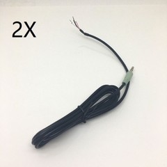 2X Replacement repair Speaker Bare Wire cable With 3.5mm Plug to Stripped End