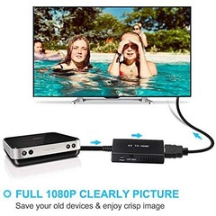 RCA to HDMI Converter, Analog Composite to HDMI Adapter Compatible DVD Players