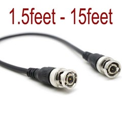 0.5m 1.5ft CCTV Video Camera DVR Male to Male BNC Connector Coaxial Cable