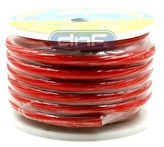 0 Gauge 25 Feet Red Amplifier Power/Ground Wire 0 Gauge AMP Wire Cable