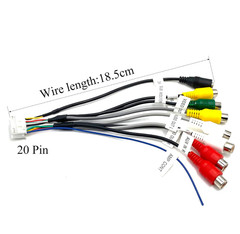 20 Pin Car Radio RCA Audio Replacement Harness with 8 Female RCA Connector Vi…