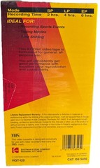Kodak T-120 High Grade VHS Video Tape 6 Hours HGT-120—SEALED—SHIPS IN 24 HOURS—