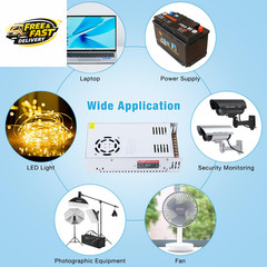 12V 50A 600W Universal Power Supply AC 110V/220V to DC 12V Regulated Switching