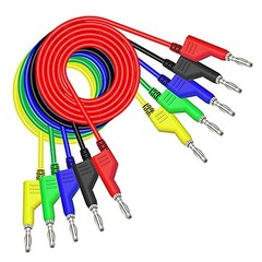 5PCS Stackable Banana to Banana Plug Test Banana Plug to Banana Plug 3.3ft/1m