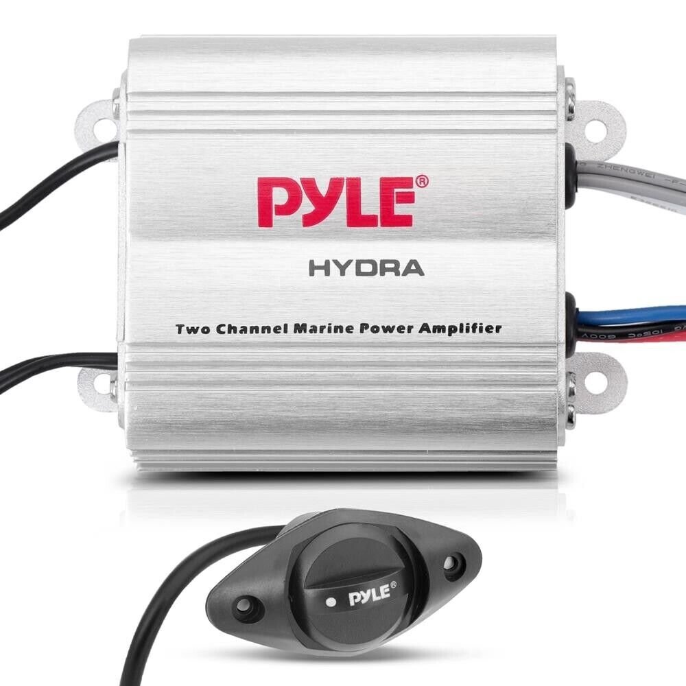 Pyle 2 Channel 300W RMS Waterproof iPod/MP3 Marine Power Amplifier – White