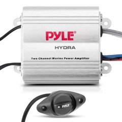 Pyle 2 Channel 300W RMS Waterproof iPod/MP3 Marine Power Amplifier – White