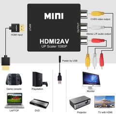 HDMI To RCA AV Adapter Converter Cable CVBS 3RCA 1080P Composite Video Audio