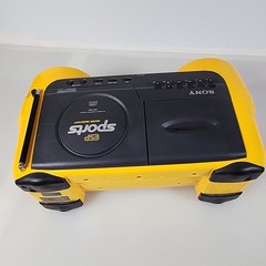 Sony CFD-980 ESP Sports Water Resistant Boombox CD Cassette AM/FM Yellow TESTED