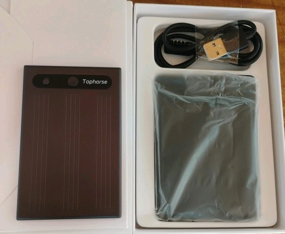 Tophorse NOTE-1 AI Voice Recorder 64GB Magnetic Pouch Sleeve Black Leather Case