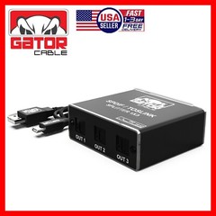 Toslink Optical Fiber Digital Audio Splitter Adapter SPDIF 3-Port 1×3 1-In 3-Out