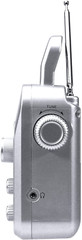 Portable Radios With Best Reception AC or D Battery Powered Analog Radio Sliver