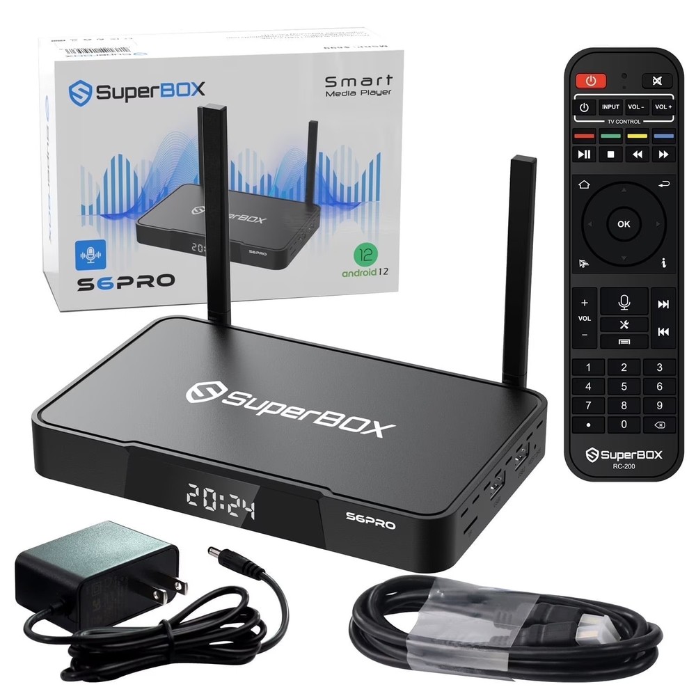 NEW LOW PRICE with all channels SuperBox S6PRO VS vSeeBOX v5pro Streaming TvBox
