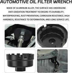Oil Filter Wrench for Oil Filter Removal Tool 64MM Oil Filter So Size: 6 Slots