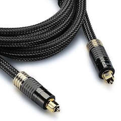 FosPower 10FT 15FT Fiber Optical Toslink to Toslink S/PDIF Digital Audio Cable
