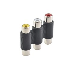 3 RCA Female to Female F/F Video Connector Converter Adapter for TV DVD HDTV AV