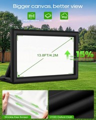 OWFUVO 3-NI-1 18FT Inflatable Projector Screen Outdoor Inflatable Movie Screen