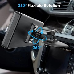 CD Slot Mount for 7-10″CarPlay Screen 360°Rotation Shockproof Car Monitor Holder