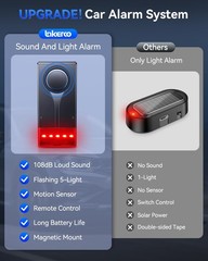 Car Security Alarm with Wireless Remote, 108dB Loud Siren, 3-Level…