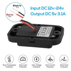 QC3.0+PD 12V/24V LED USB Car Fast Charger Socket Power Outlet Waterproof Boat RV