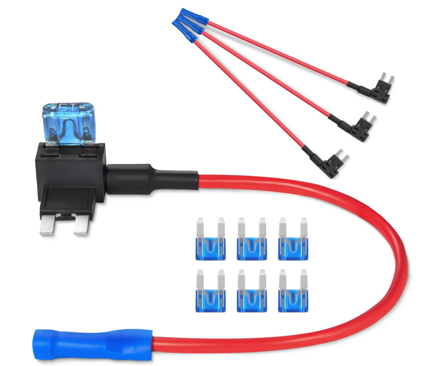 Fuse Tap, 24 Packs, 4 Types 12V Car Add-A-Circuit Fuse Tap Adapter Standard Mini