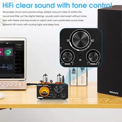 Douk Audio ST-01 PRO Bluetooth Tube Amplifier VU Meter USB DAC COAX/OPT Amp 100W