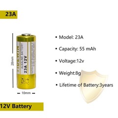 23A 12 Volt Battery 12V Alkaline Battery 5 Count,23A 12v Battery for Remote
