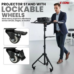 Projector Stand 29.5 to 71″ Adjustable Tripod 3 Shelves Portable w Phone Holder