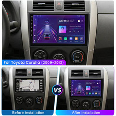 Android 15+CAM Carplay For Toyota Corolla 2009-2013 GPS Nav Car Stereo Radio SWC