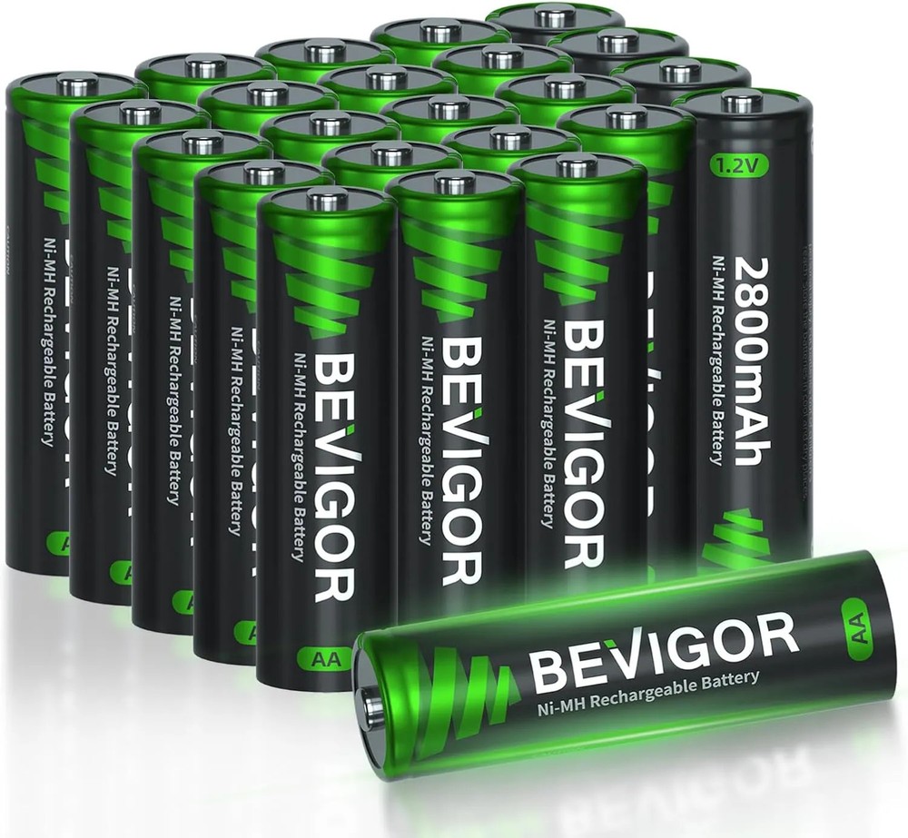 24 Pack Rechargeable AA Batteries 2800mAh 1.2V NiMH Pre Charged Low Self Disc…