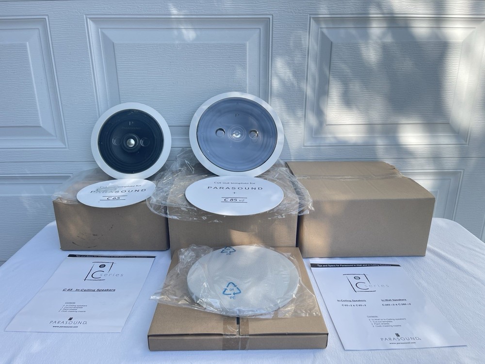 Lot 2-Parasound C 85 v2 & 1- C65 In-Wall or In-Ceiling Loudspeakers